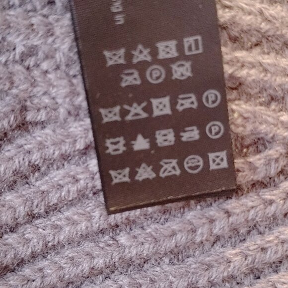 NWT ALL SAINTS WOOL BLEND TRAVELLING RIB KNIT GREY SCARF - Picture 8 of 9